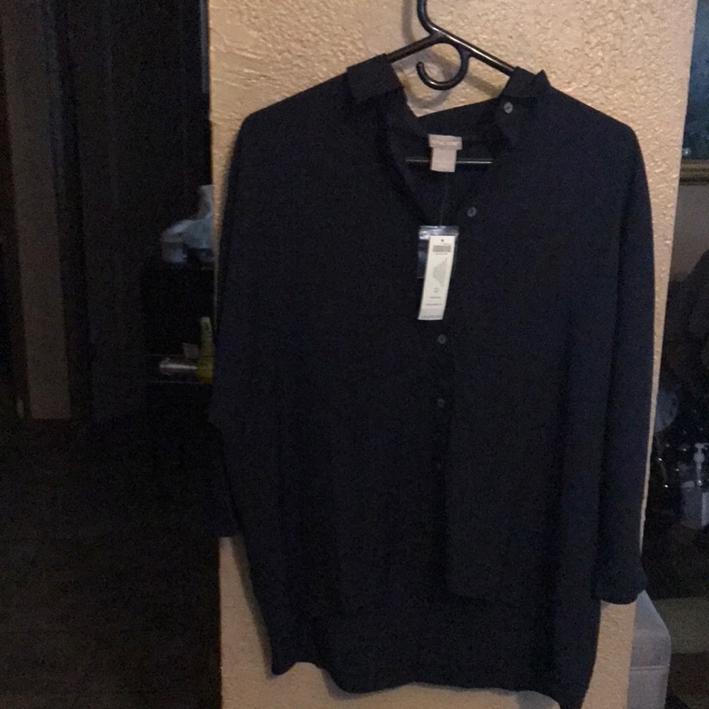 Chico’s Blue blouse plus size 0